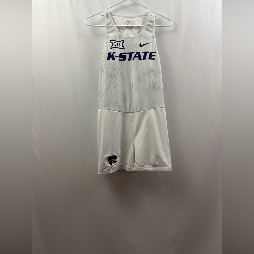 Womens Nike Pro Elite Kansas State Track Unitard Large
Running Speedsuit White